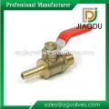 taizhou manufacturer low price customized steel handle male threaded cw617n brass gas ball nipple valve